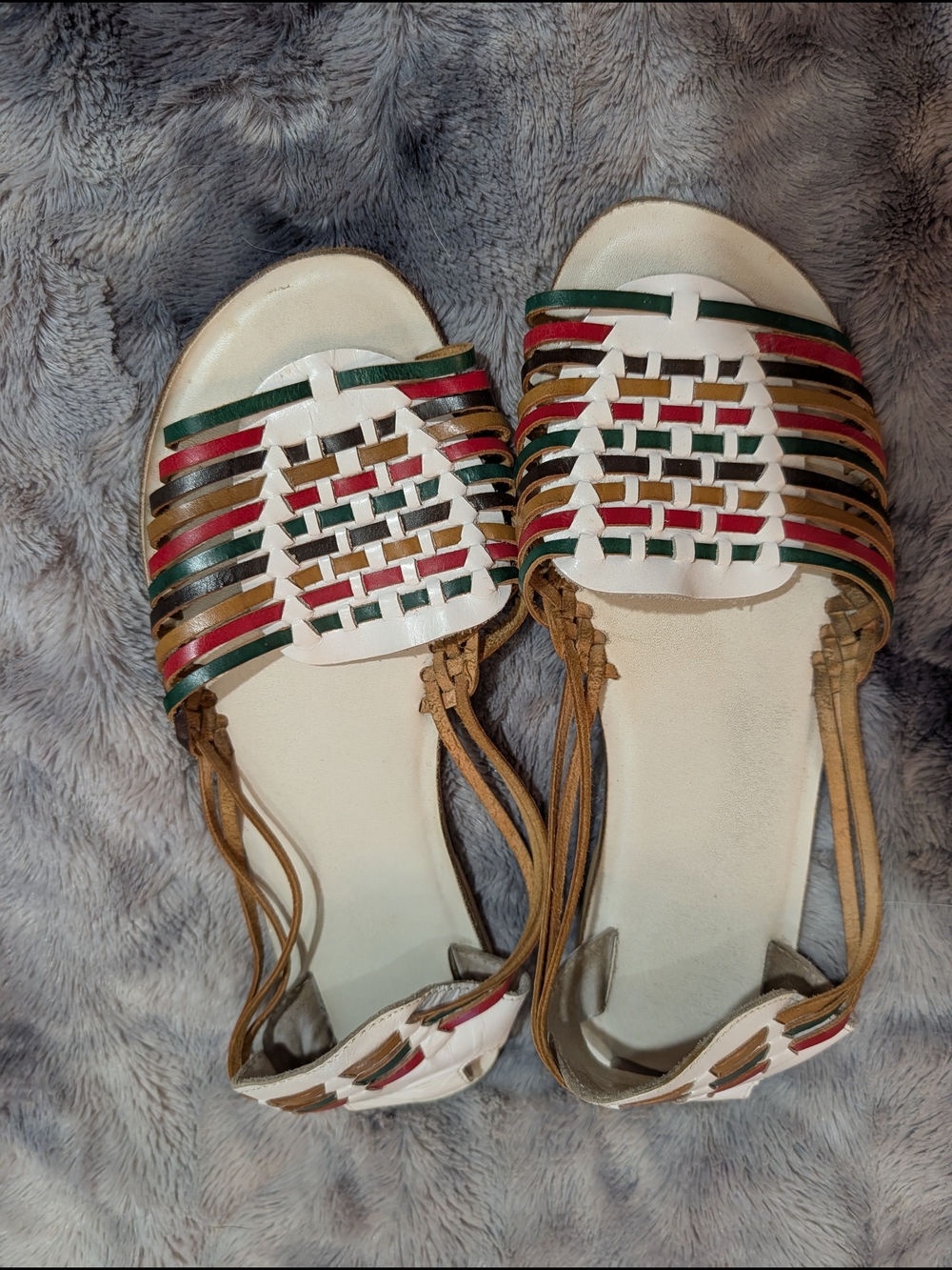 Women's Multicolor Woven Slingback Sandals - Casual Summer Flats - Picture 2 of 4